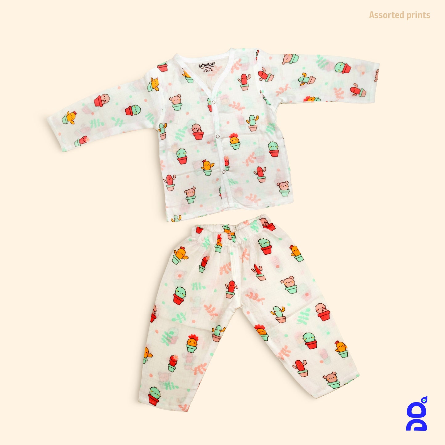 Organic Muslin Sleepsuit Pack of 1 (Full Sleeve)