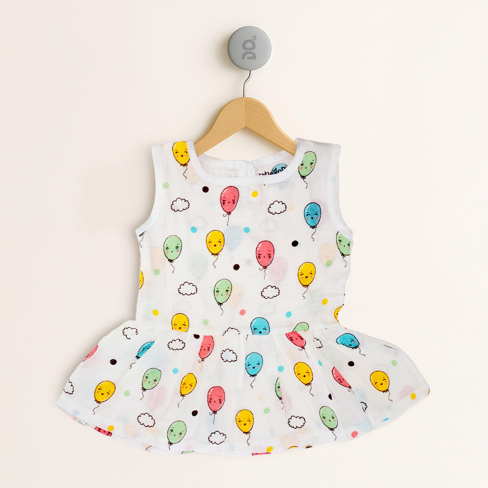 Muslin Cotton Frocks For Baby Girl (Pack Of 2)
