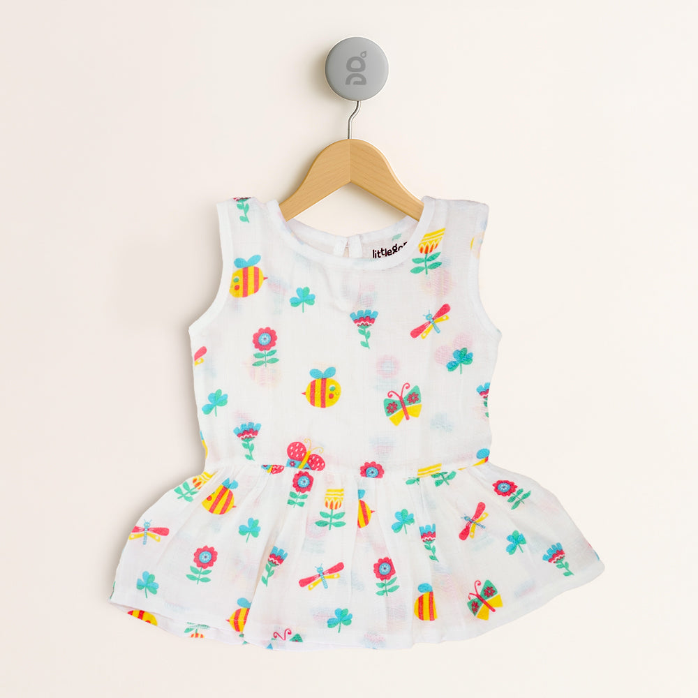 Muslin Cotton Frocks For Baby Girl (Pack Of 2)