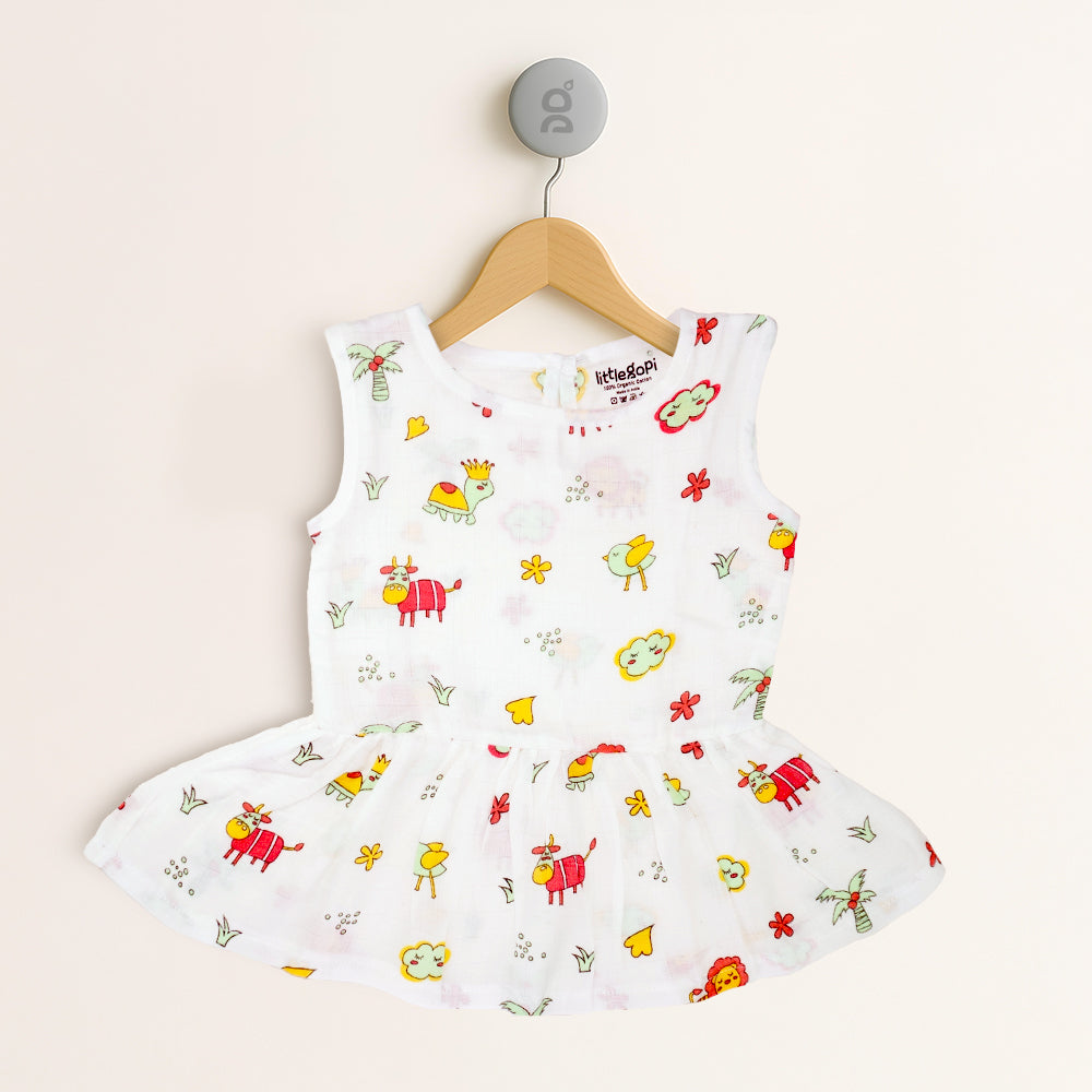 Muslin Cotton Frocks For Baby Girl (Pack Of 2)