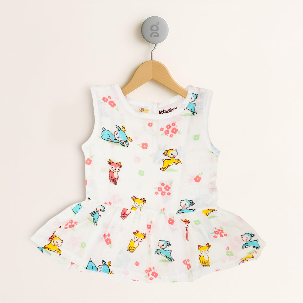 Muslin Cotton Frocks For Baby Girl (Pack Of 2)