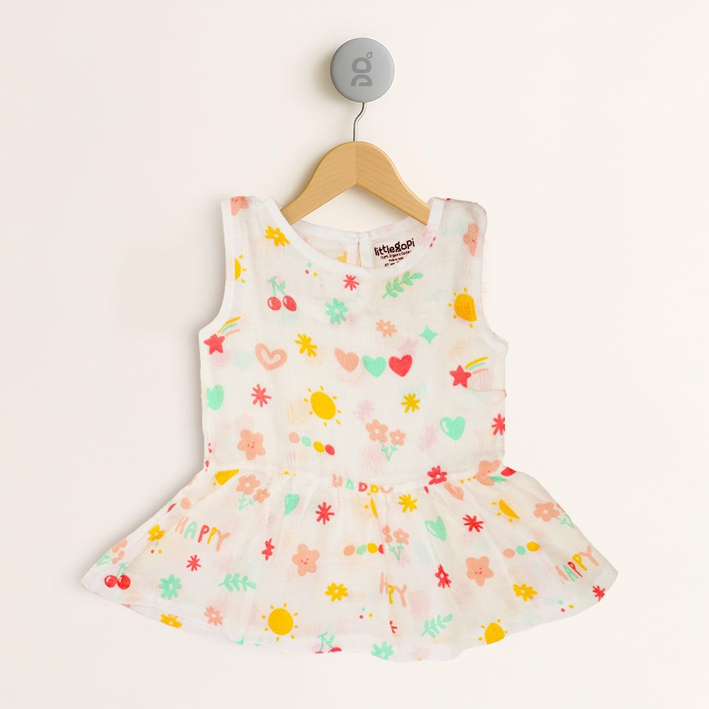 Muslin Cotton Frocks For Baby Girl (Pack Of 2)