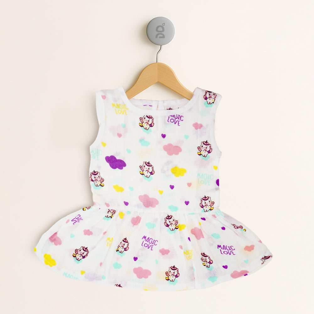 Muslin Cotton Frocks For Baby Girl (Pack Of 2)