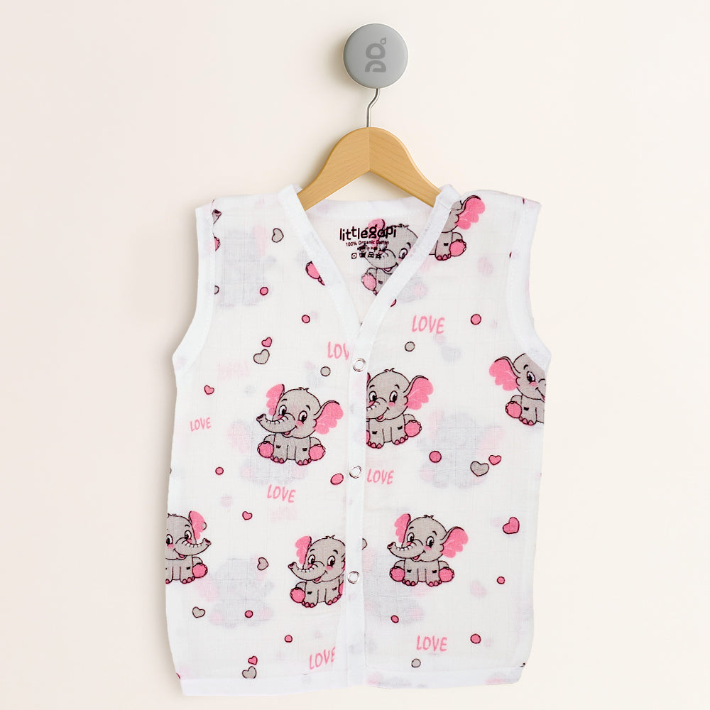 Muslin Cotton Button Jabla (Pack of 3)