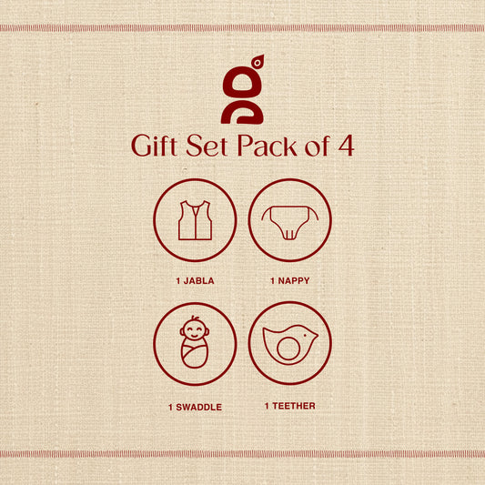 Vastra Organic Muslin 4 pcs New Born baby Gift