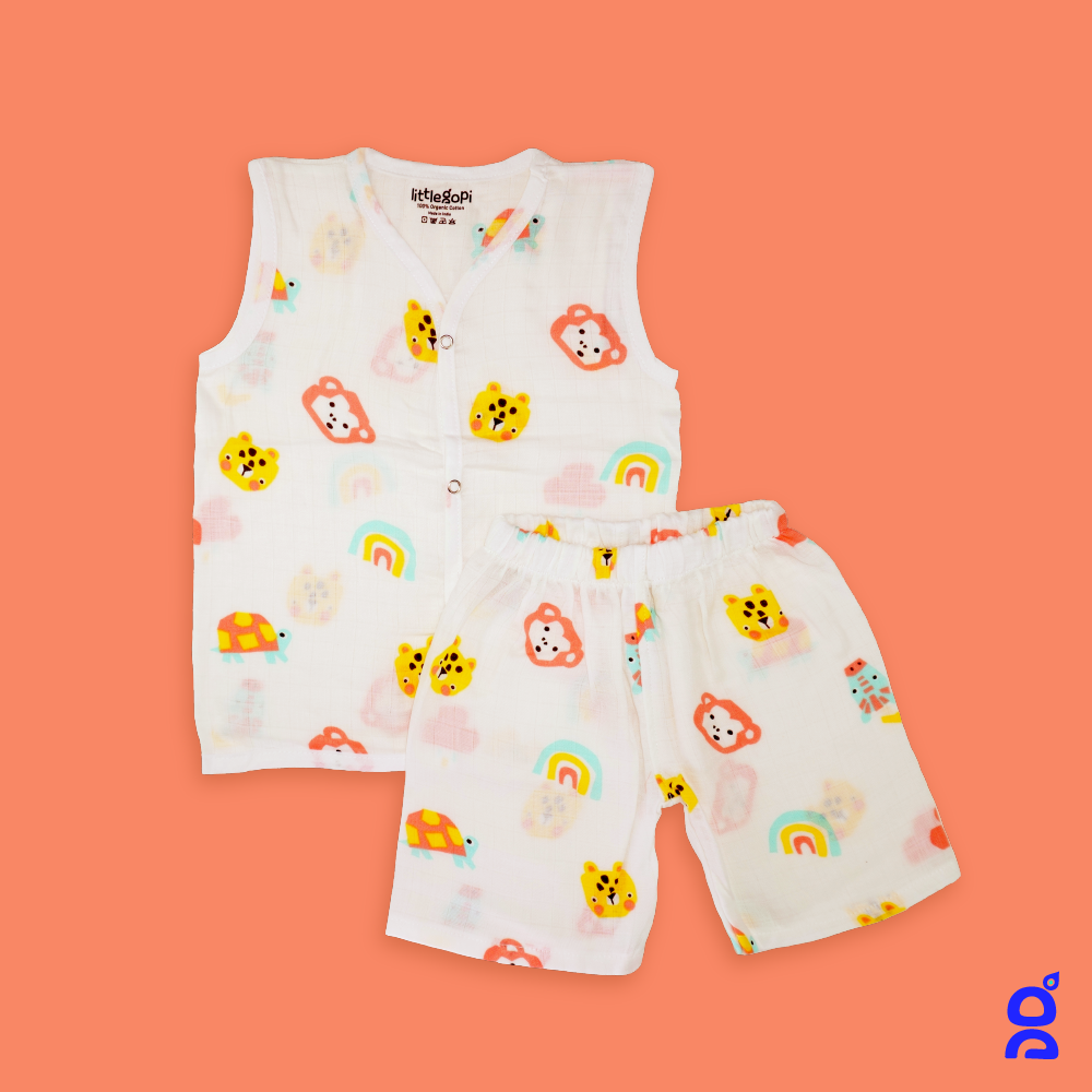 Sleeveless Cord Set / Jabla Short Set