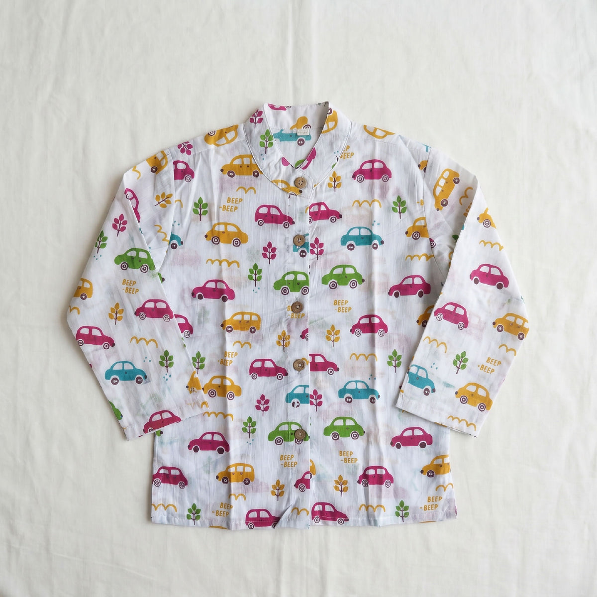 Vastra Cambric Cotton Play to Sleep Cord-Set colourful cars