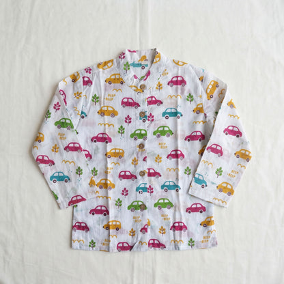 Vastra Cambric Cotton Play to Sleep Cord-Set colourful cars