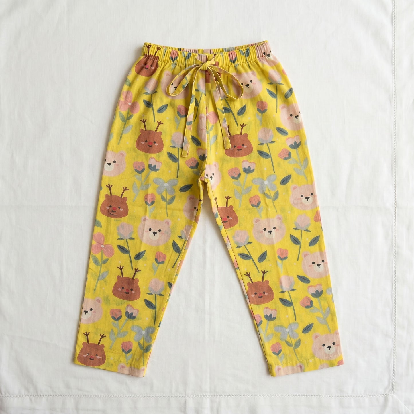 Vastra Cambric Cotton Play to Sleep Cord-Set Yellow Bear