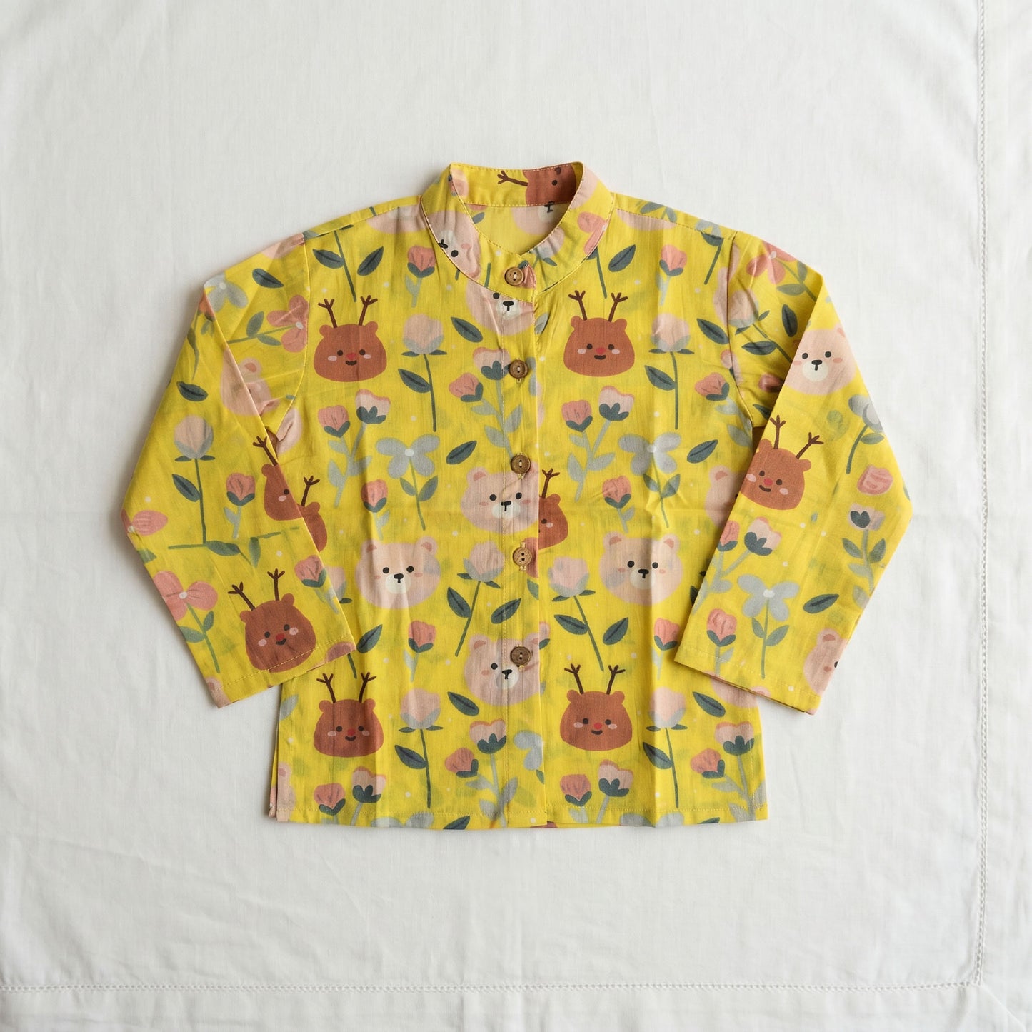 Vastra Cambric Cotton Play to Sleep Cord-Set Yellow Bear