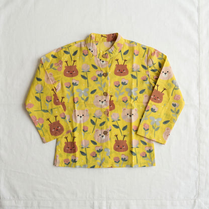 Vastra Cambric Cotton Play to Sleep Cord-Set Yellow Bear