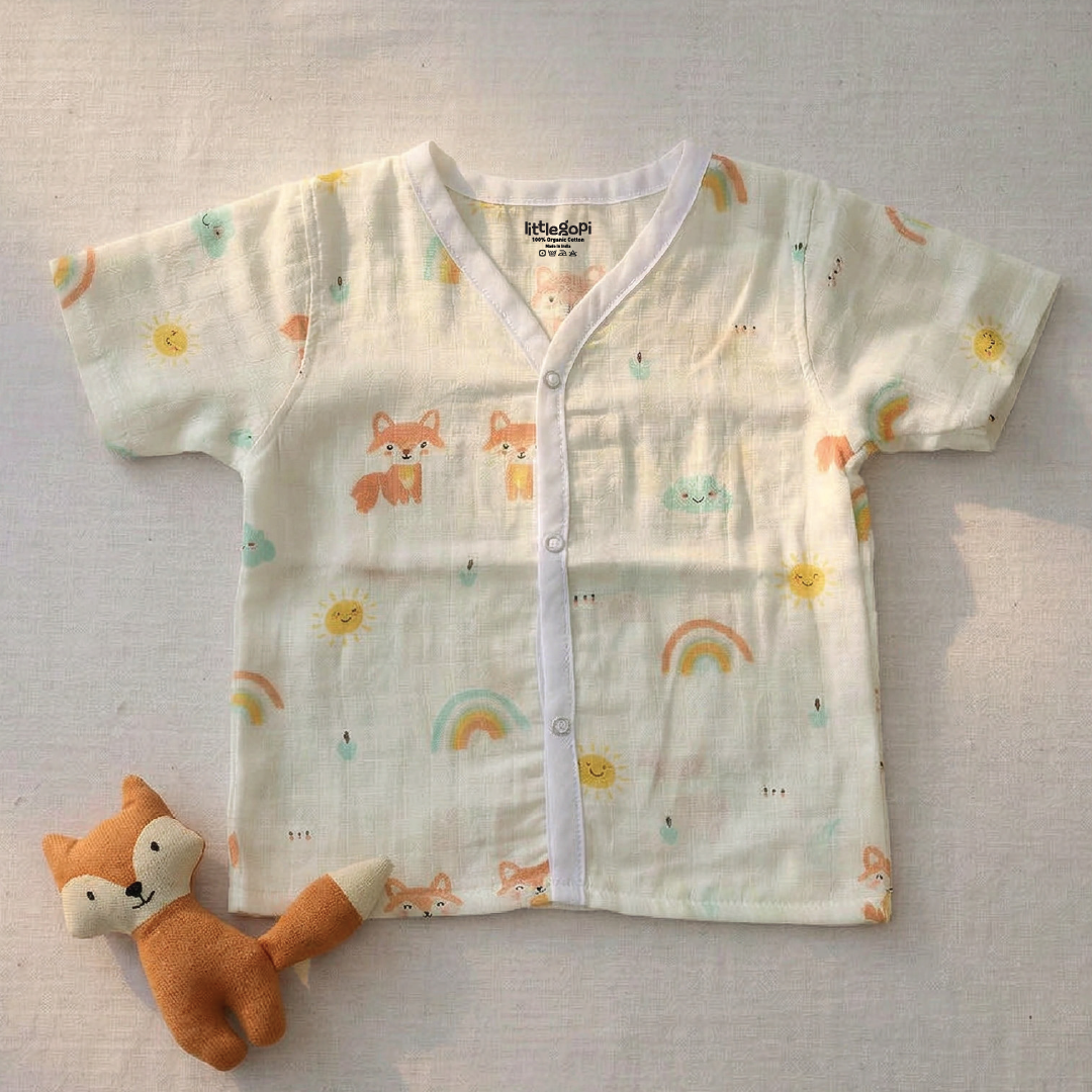 Vastra Organic coloured Half Sleeve Muslin Buy 3 sets Pyjamas and Get 1 Free