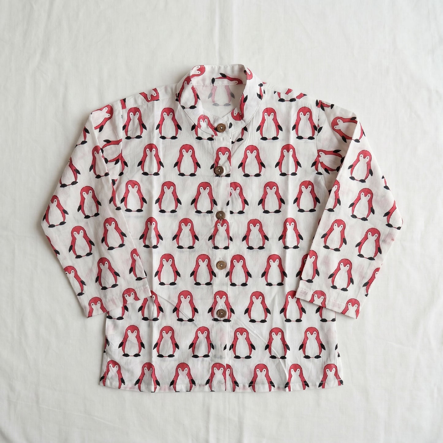 Vastra Cambric Cotton Play to Sleep Cord-Set White Penguin