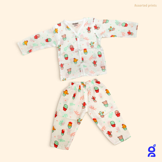 Organic Muslin Sleepsuit Pack of 1 (Full Sleeve)