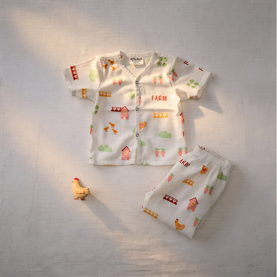 Vastra Organic Half Sleeve Muslin 4 sets Pyjamas