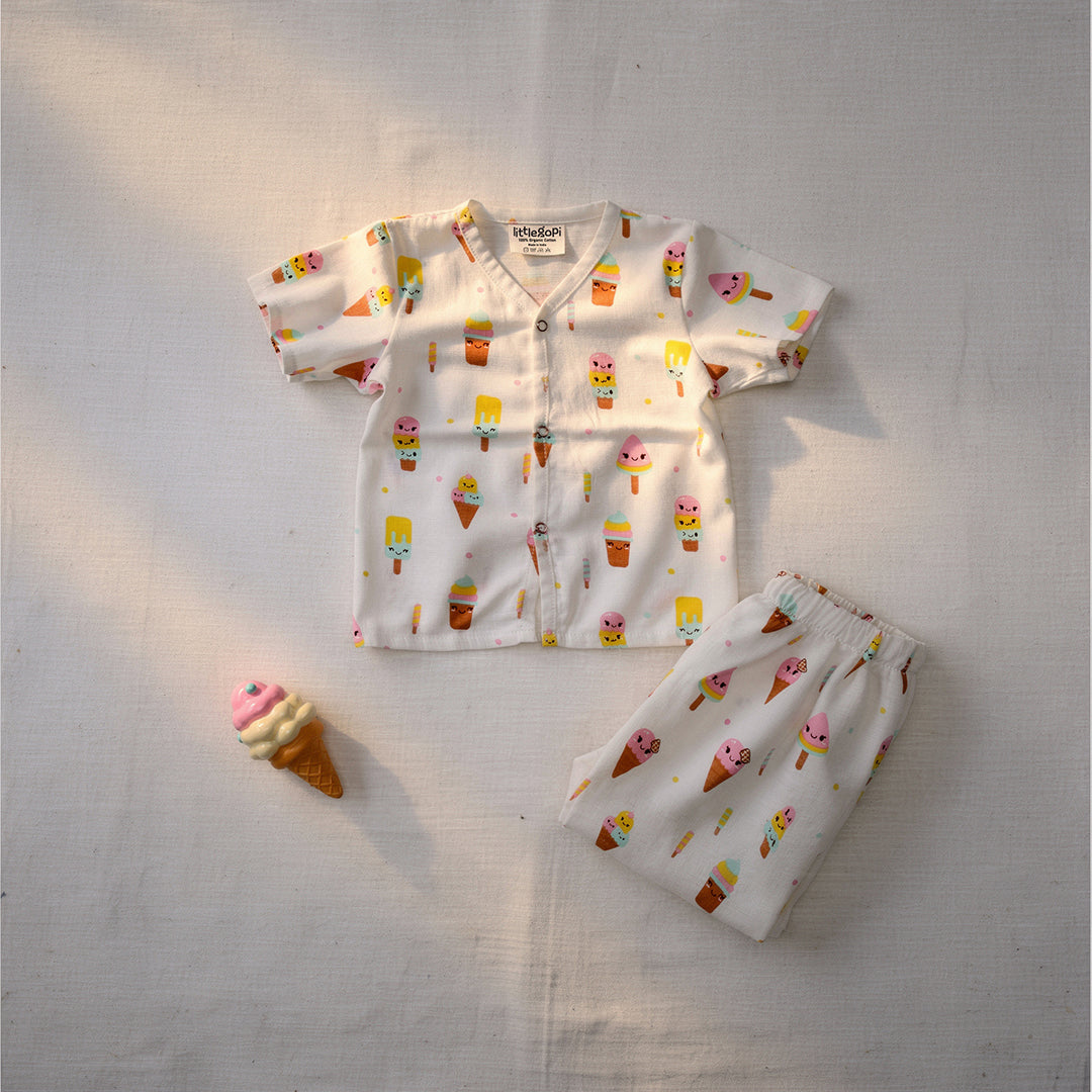 Vastra Organic Half Sleeve Muslin 4 sets Pyjamas