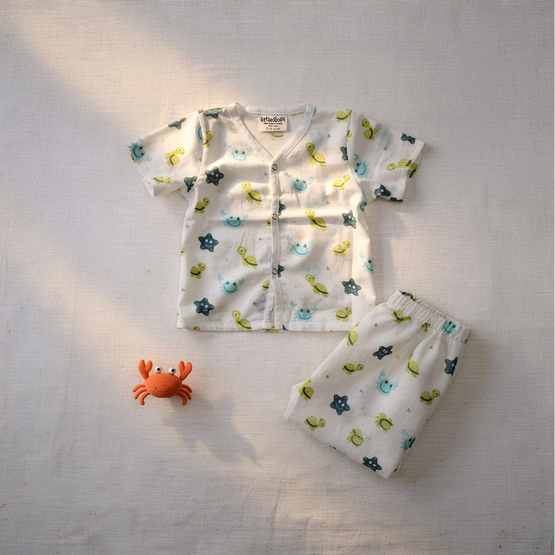 Vastra Organic Half Sleeve Muslin 4 sets Pyjamas