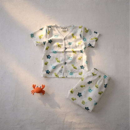 Vastra Organic Half Sleeve Muslin 4 sets Pyjamas
