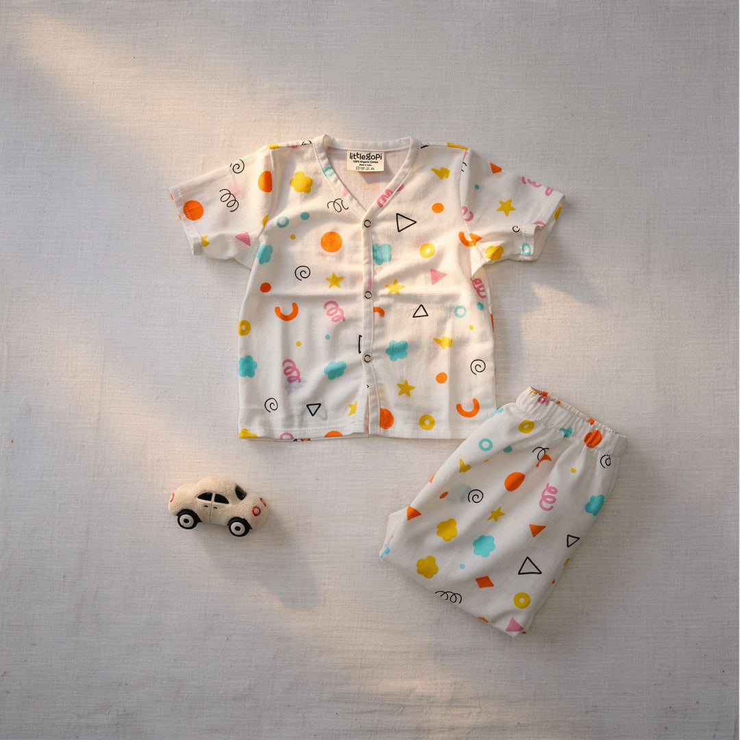 Vastra Organic Half Sleeve Muslin 4 sets Pyjamas