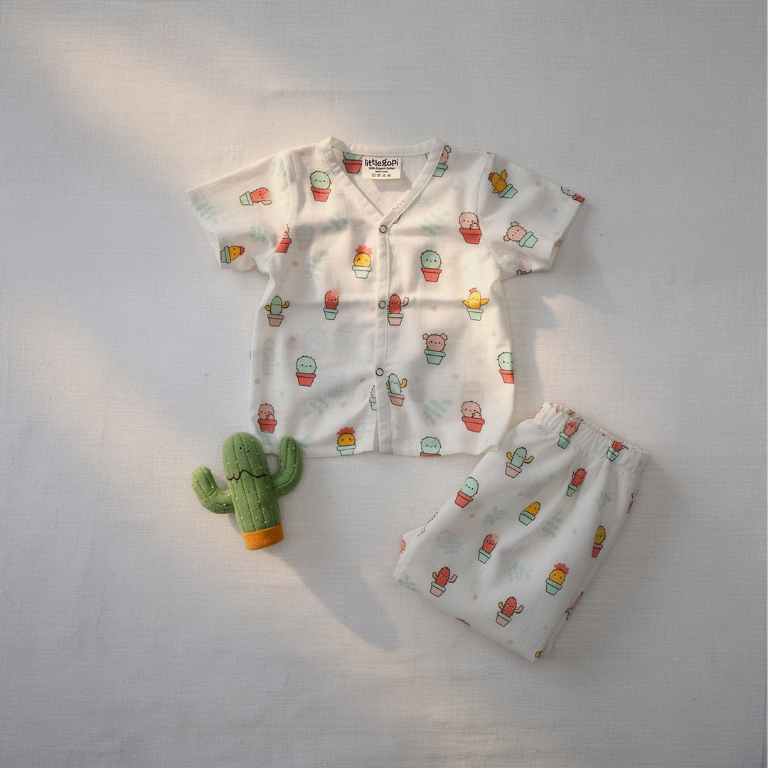 Vastra Organic Half Sleeve Muslin Pyjamas