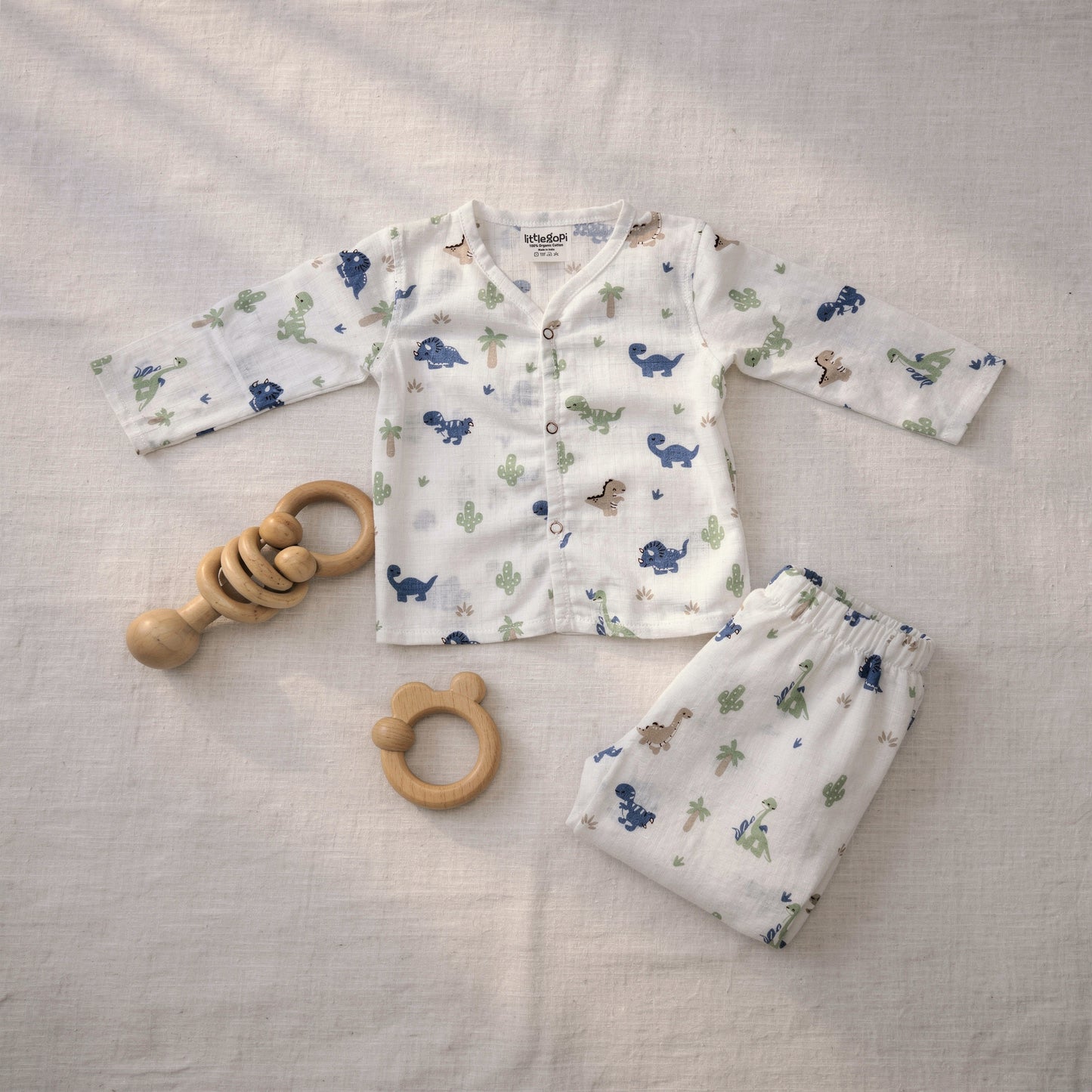 Vastra Organic Full Sleeve Muslin 2 sets Pyjamas