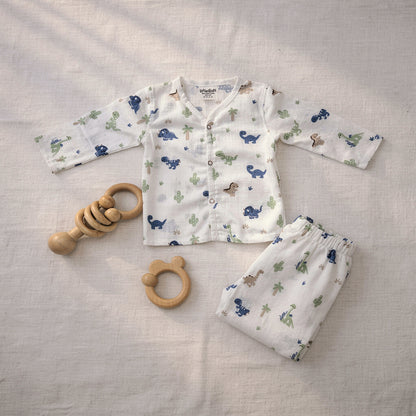 Vastra Organic Full Sleeve Muslin 4 sets Pyjamas