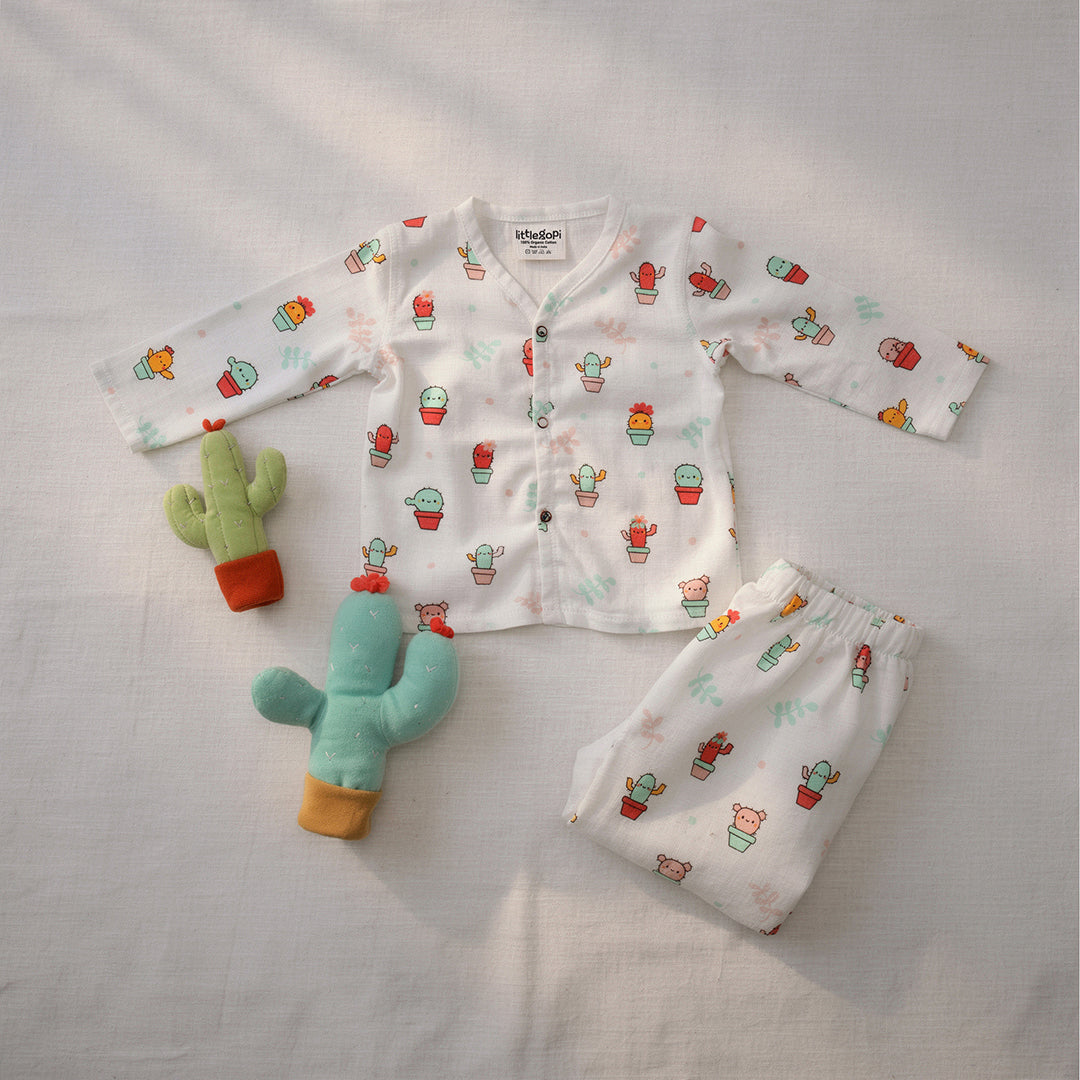 Vastra Organic Full Sleeve Muslin 4 sets Pyjamas