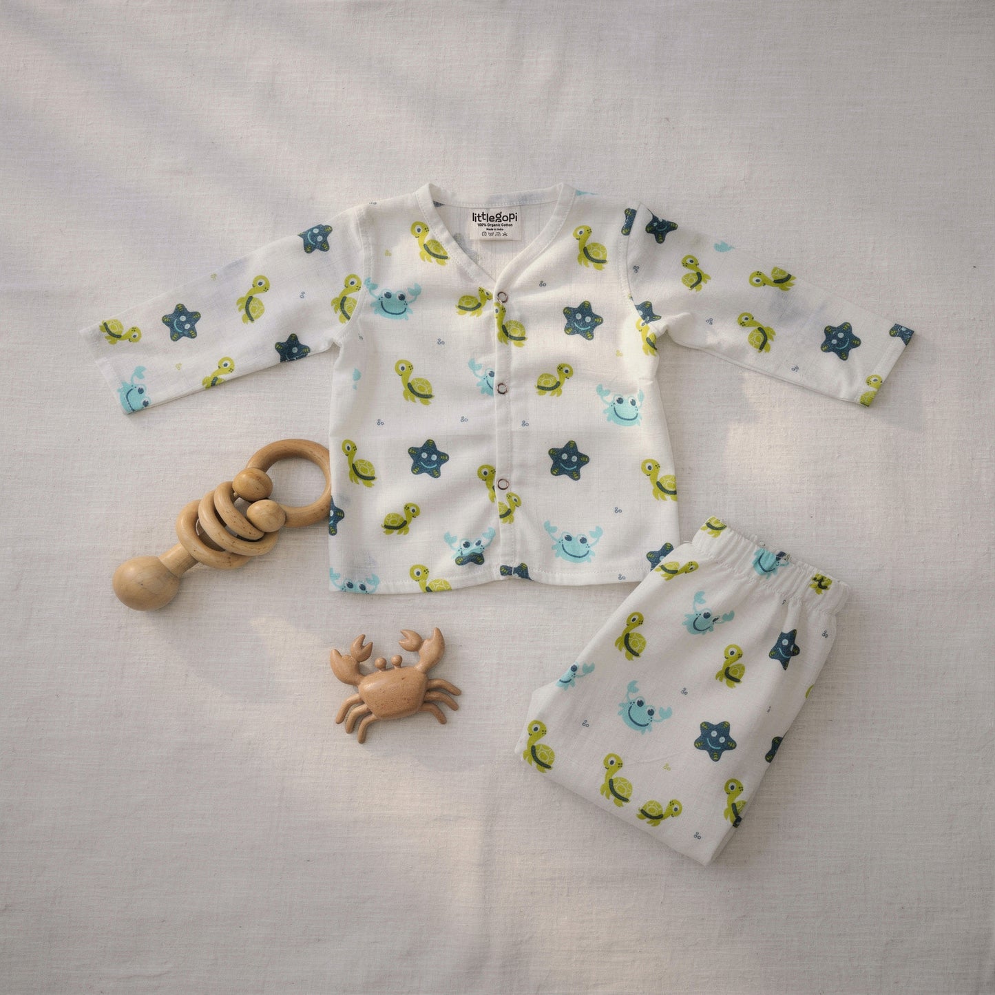 Vastra Organic Full Sleeve Muslin 2 sets Pyjamas