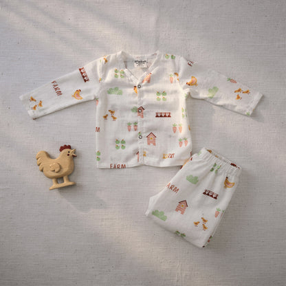 Vastra Organic Full Sleeve Muslin 2 sets Pyjamas