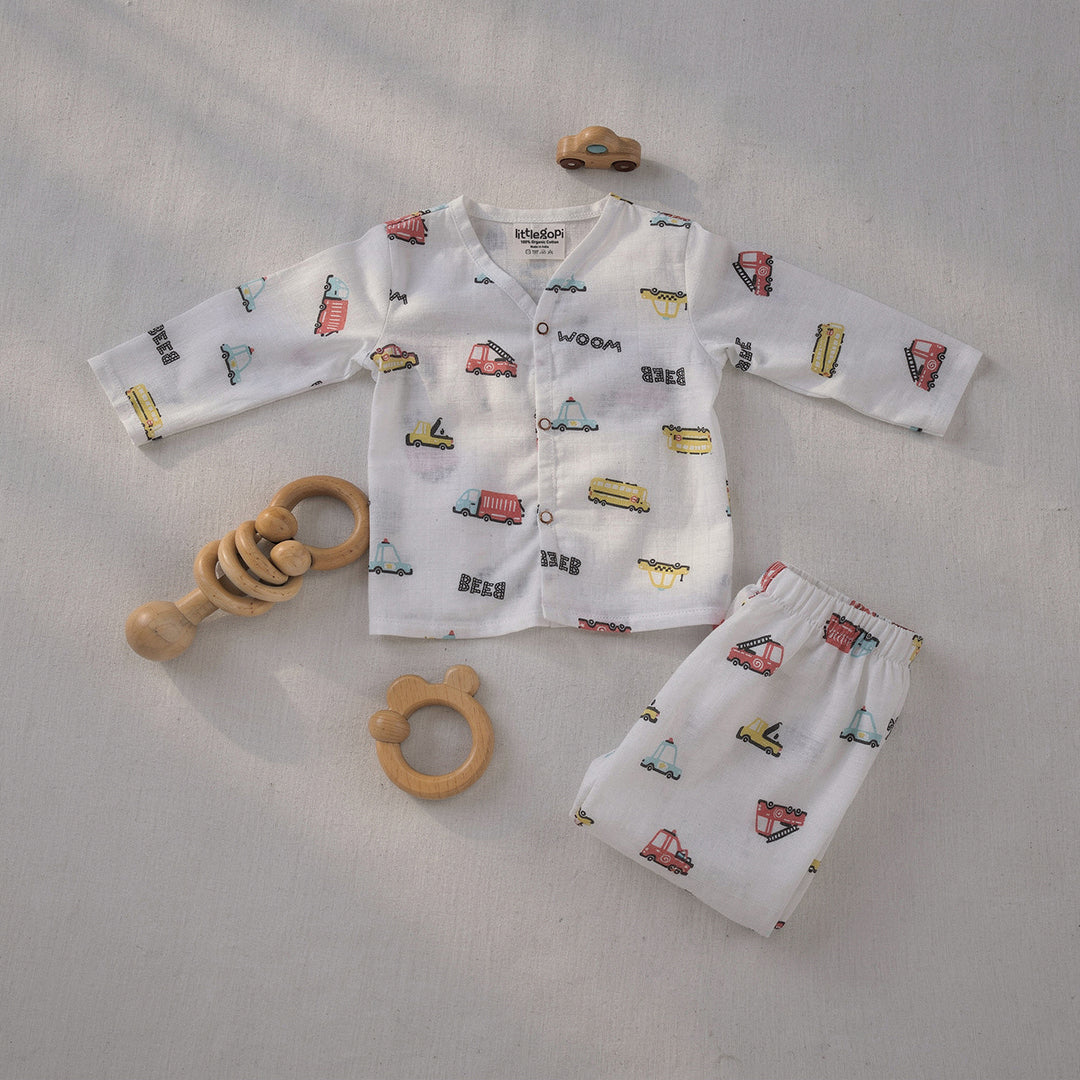 Vastra Organic Full Sleeve Muslin 4 sets Pyjamas