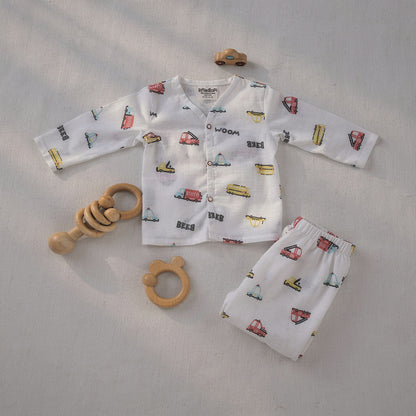 Vastra Organic Full Sleeve Muslin 4 sets Pyjamas