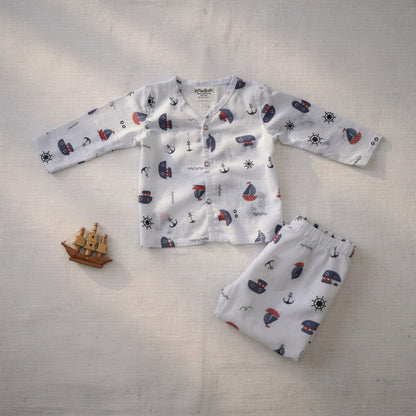 Vastra Organic Full Sleeve Muslin 2 sets Pyjamas