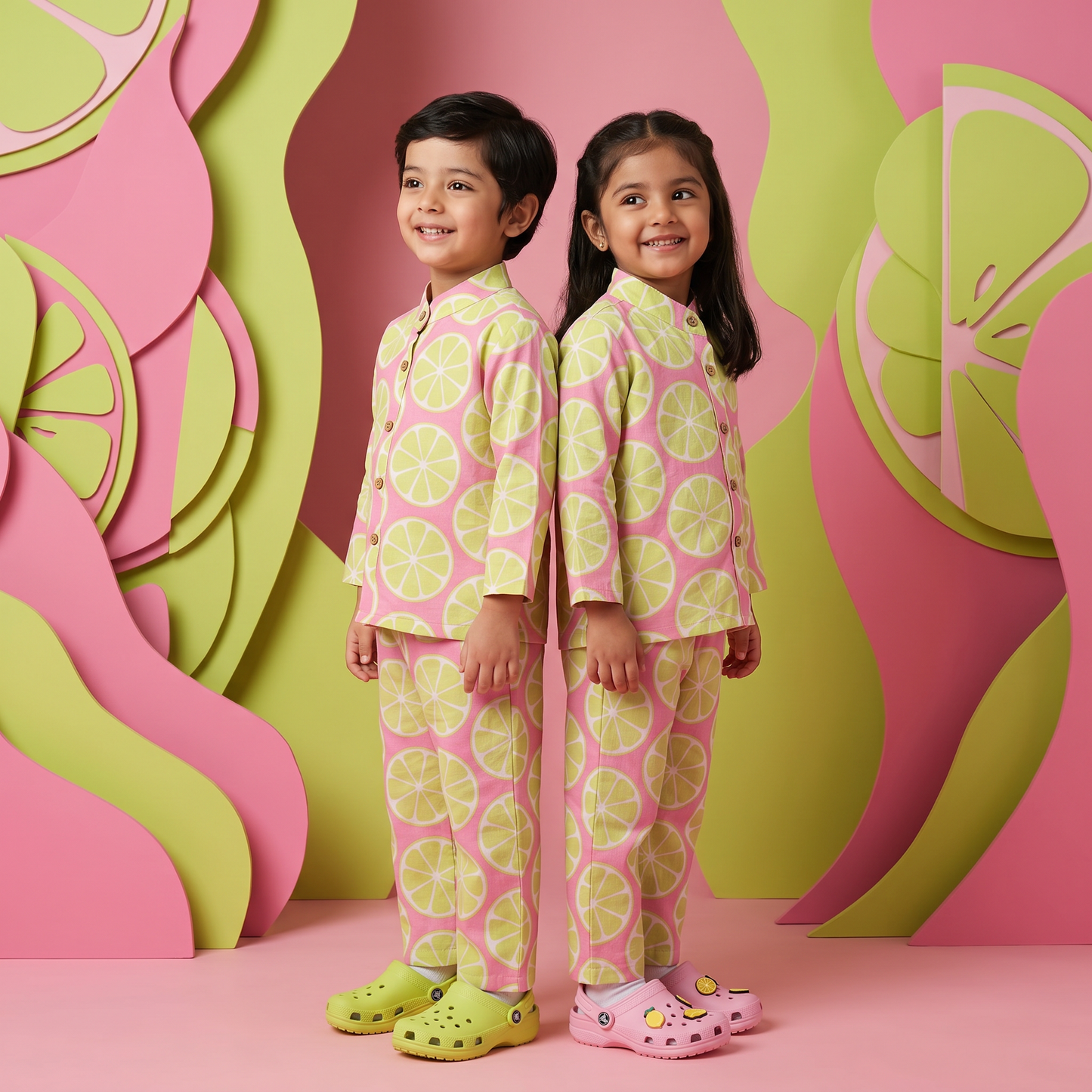 Vastra Cambric Cotton Play to Sleep Cord-Set Pink Lemon