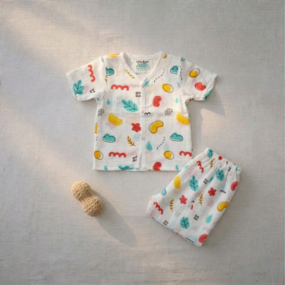 Vastra Organic coloured Half Sleeve Muslin Buy 3 sets Pyjamas and Get 1 Free