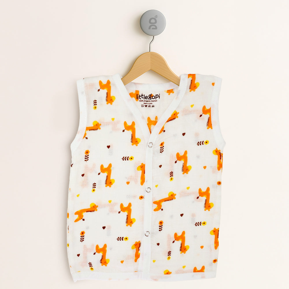Muslin Cotton Button Jabla (Pack of 3)