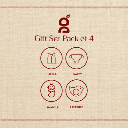 Vastra Organic Muslin 4 pcs New Born baby Gift