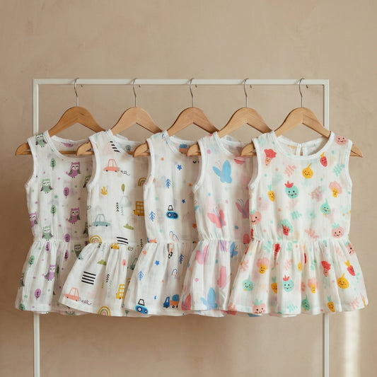 Vastra Organic Muslin 5 pcs Frock