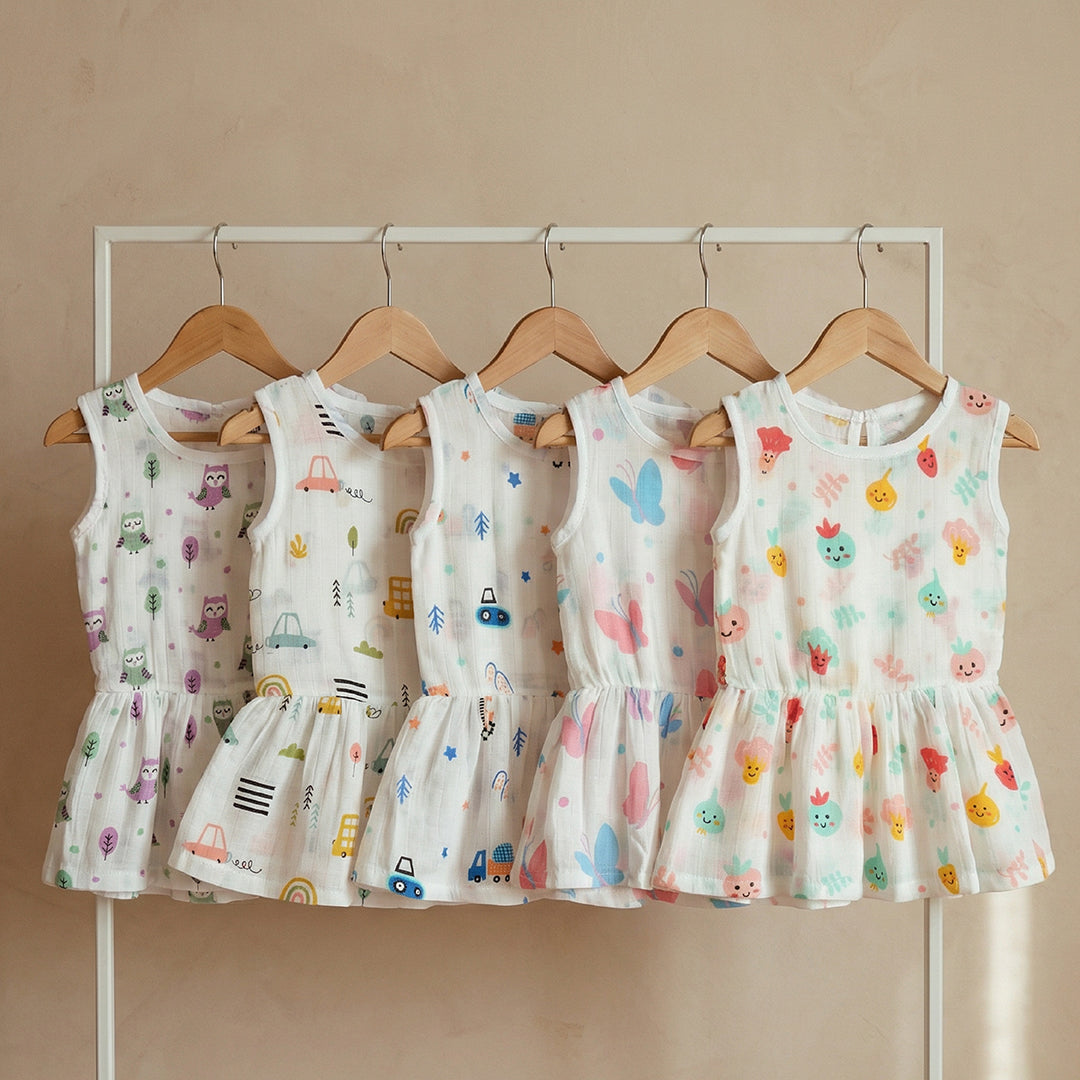 Vastra Organic Muslin Frock - Buy 5 get 5 Free