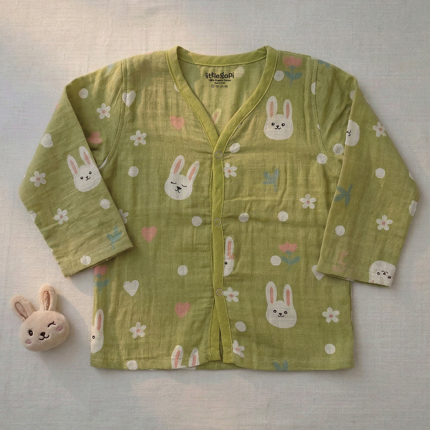 Vastra Organic coloured Full Sleeve Muslin Buy 3 sets Pyjamas and Get 1 Free